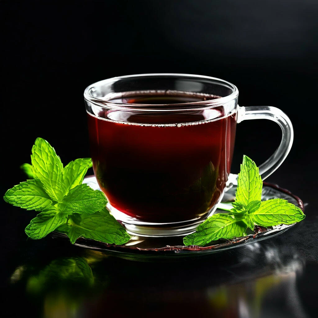 Чёрный чай с мелиссой и мятой